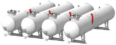 Наземный газгольдер (наземные резервуары)